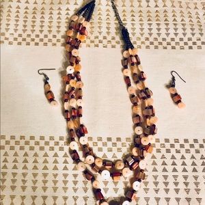 Necklace and earrings